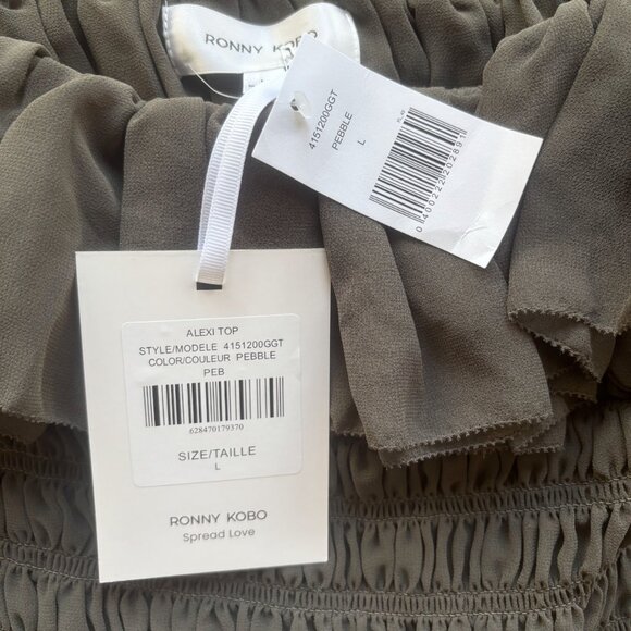 Ronny Kobo Collection Chocolate Ruffle Camisole - Picture 2 of 3